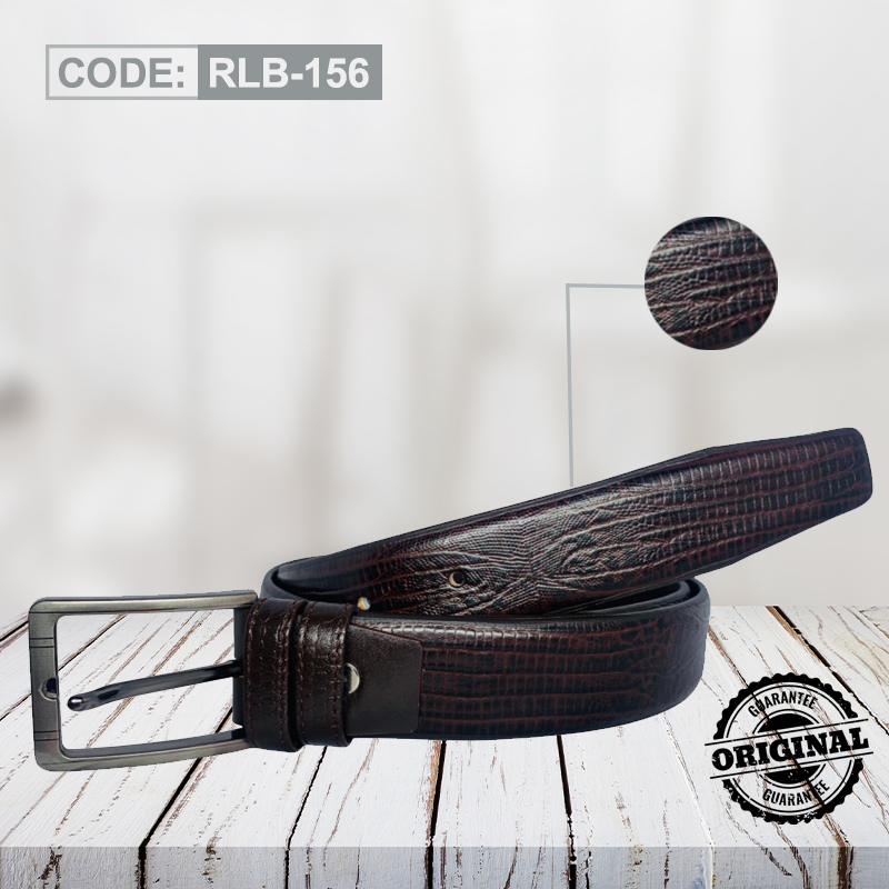 Exclusive Dark Brown Genuine Leather Belt - Men's Fashion