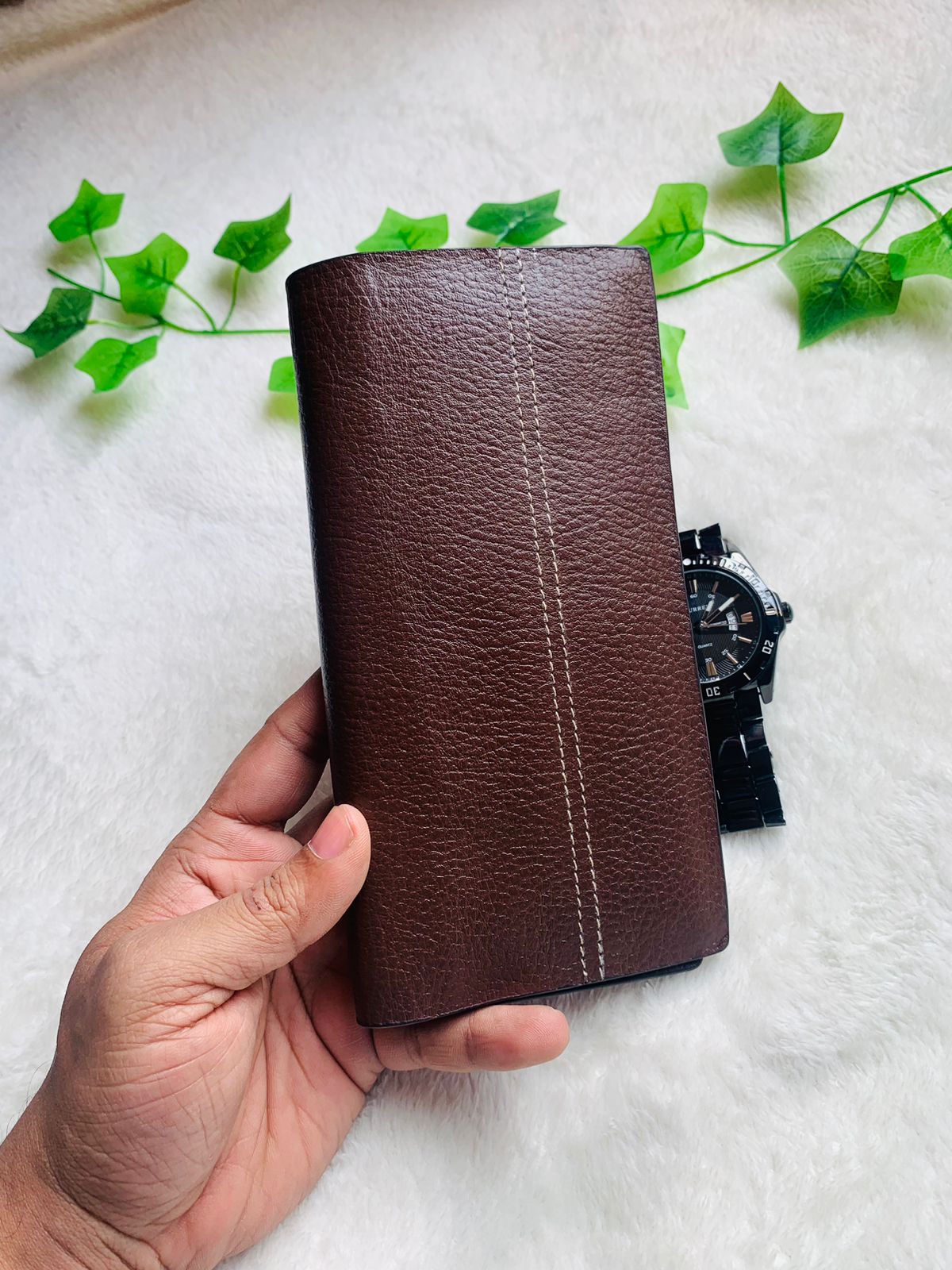 Premium Genuine Leather Long Wallet for Men